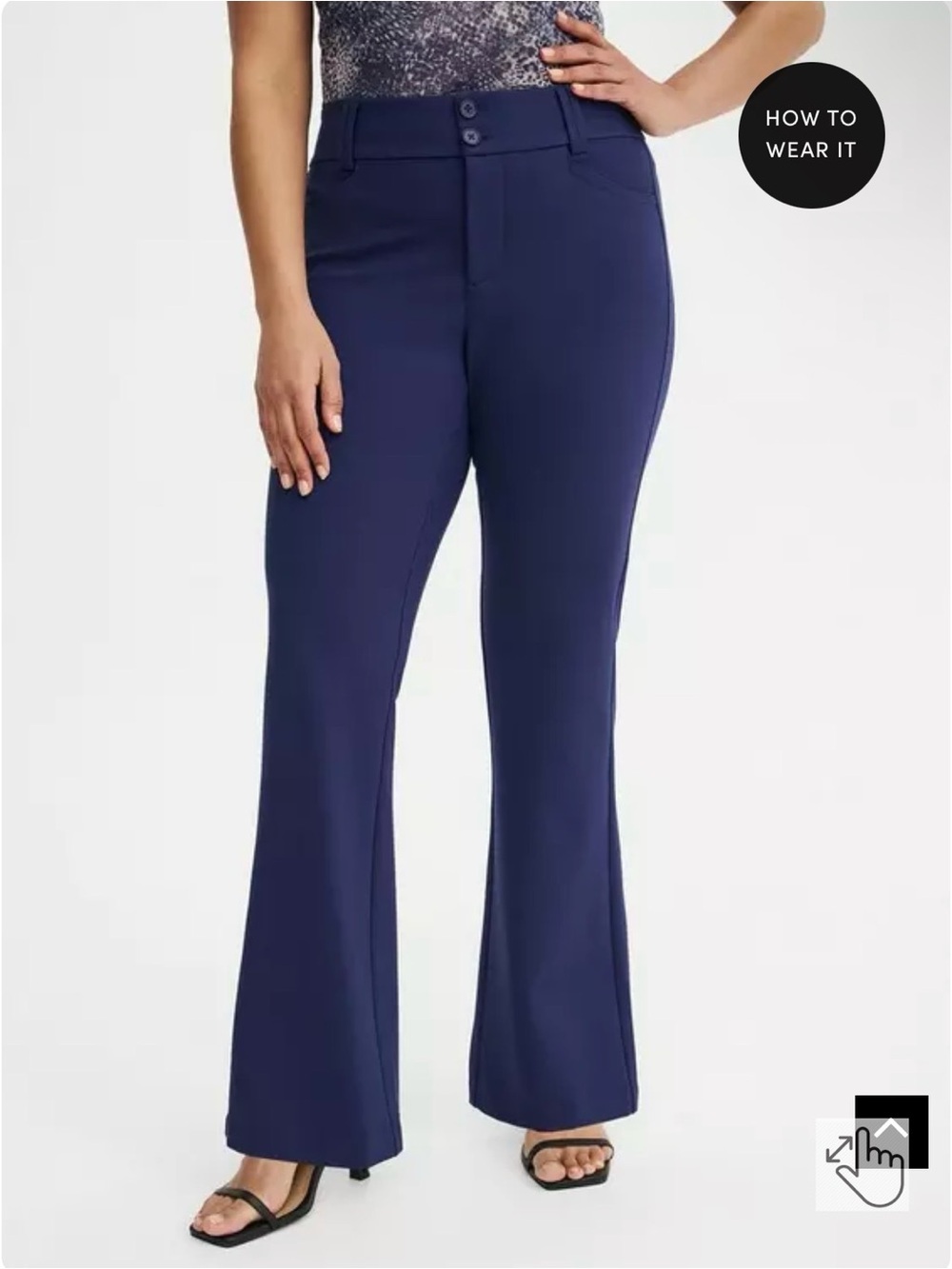 Trouser Bootcut Ponte Pant in Navy